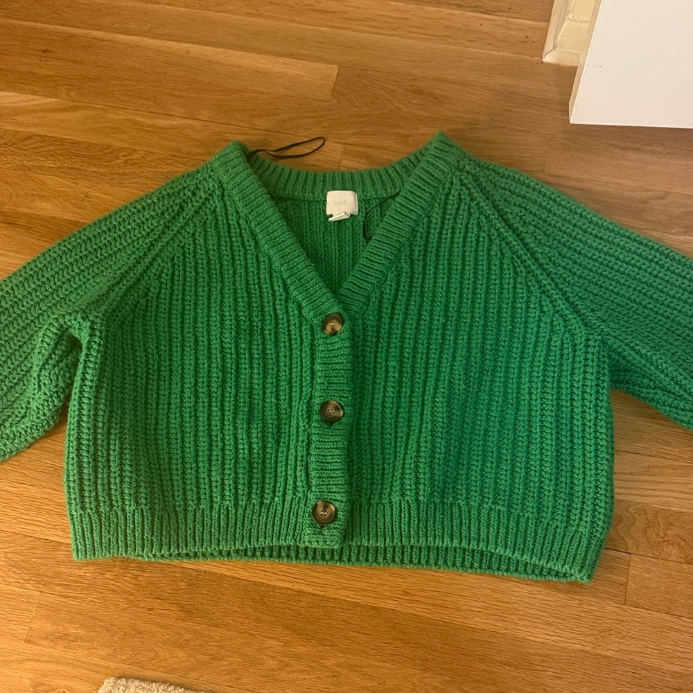 H&M Green Women's Cardigan Sweater